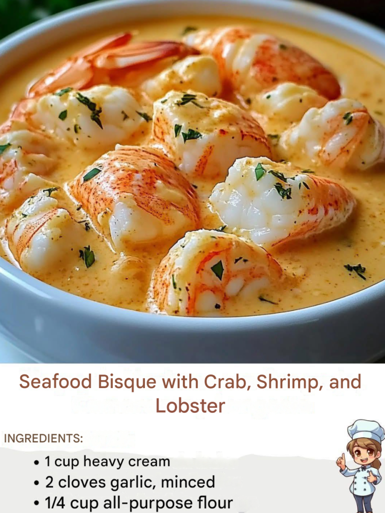 Seafood Bisque with Crab, Shrimp and Lobster – A Creamy Coastal Classic