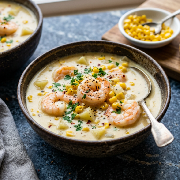 Creamy Shrimp and Corn Soup – A Hearty Comfort Bowl